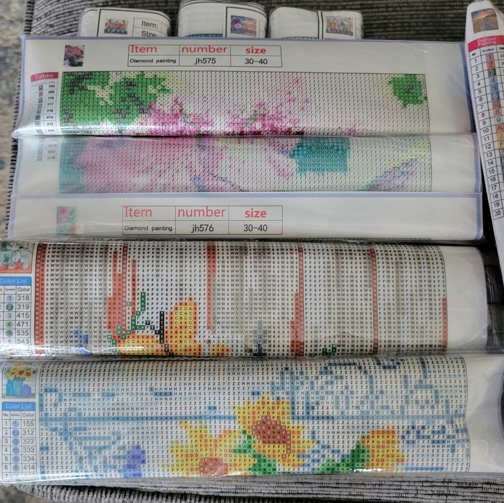 8 Floral Diamond Painting Kits (Group Of 8)